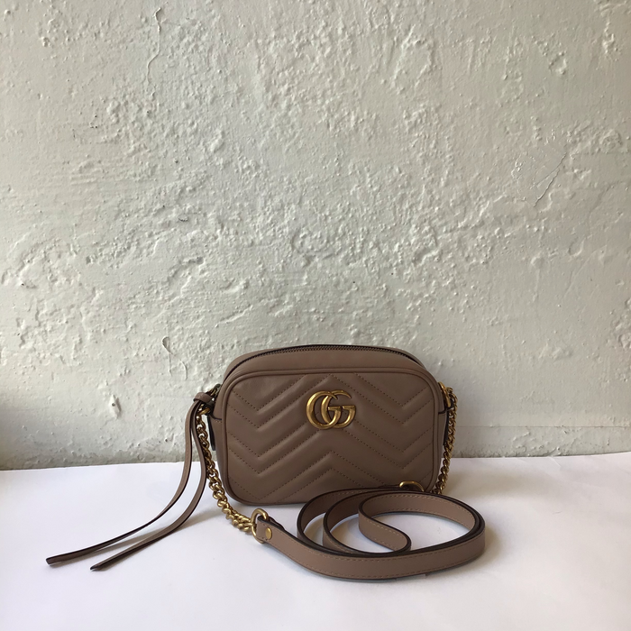Gucci Marmont Matelassé Mini Dusty Pink