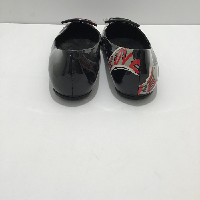 Roger Vivier Black Heart Flats Sz 37 (7)