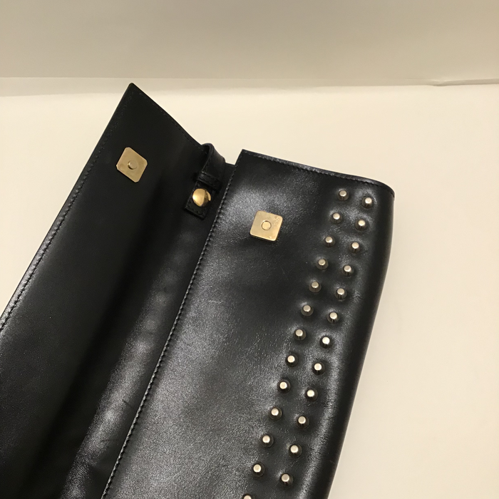 Fendi Vintage Black Studded Clutch/Handbag