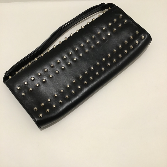 Fendi Vintage Black Studded Clutch/Handbag