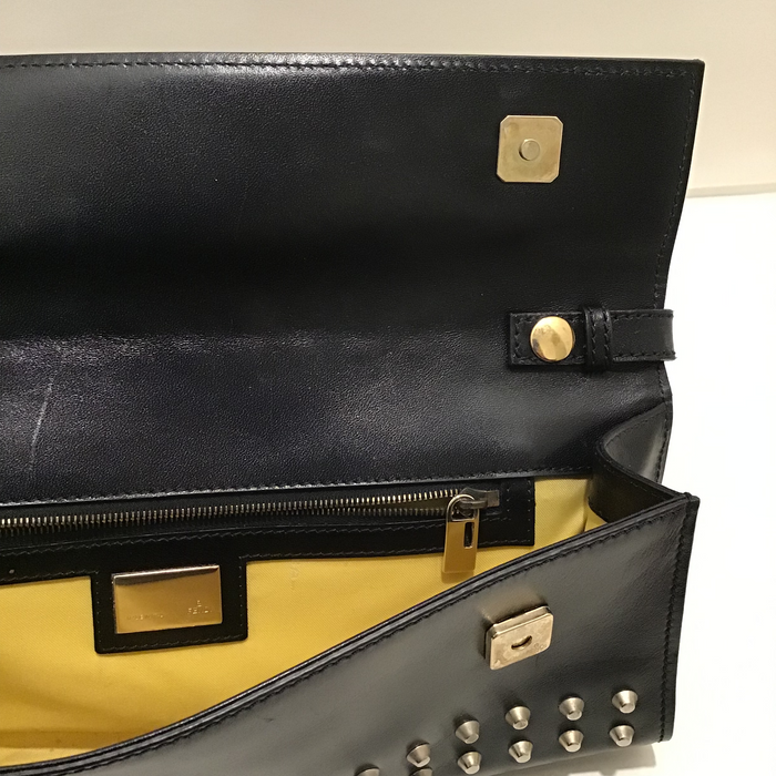 Fendi Vintage Black Studded Clutch/Handbag