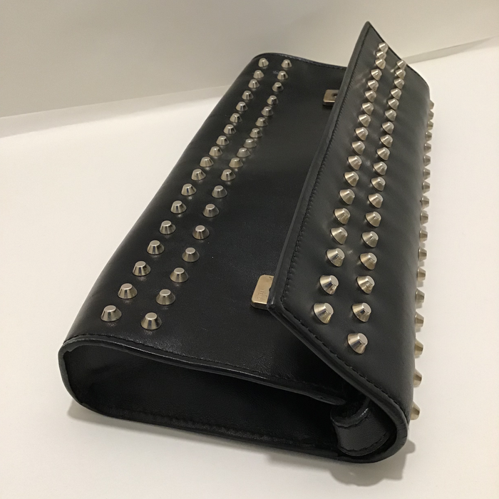 Fendi Vintage Black Studded Clutch/Handbag