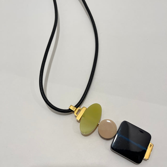 Marni Resin Pendant on Leather String