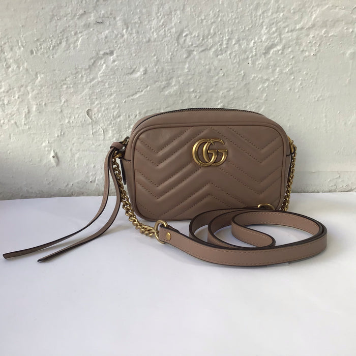 Gucci Marmont Matelassé Mini Dusty Pink
