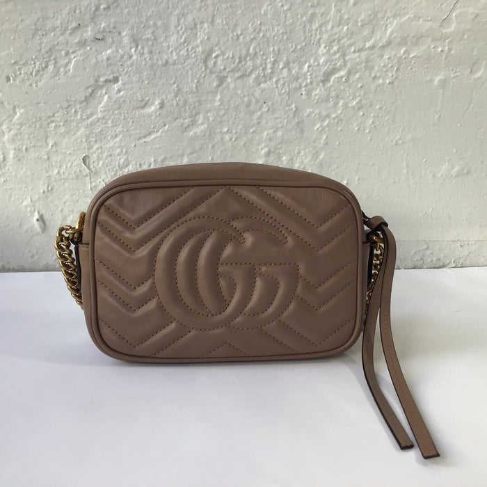 Gucci Marmont Matelassé Mini Dusty Pink