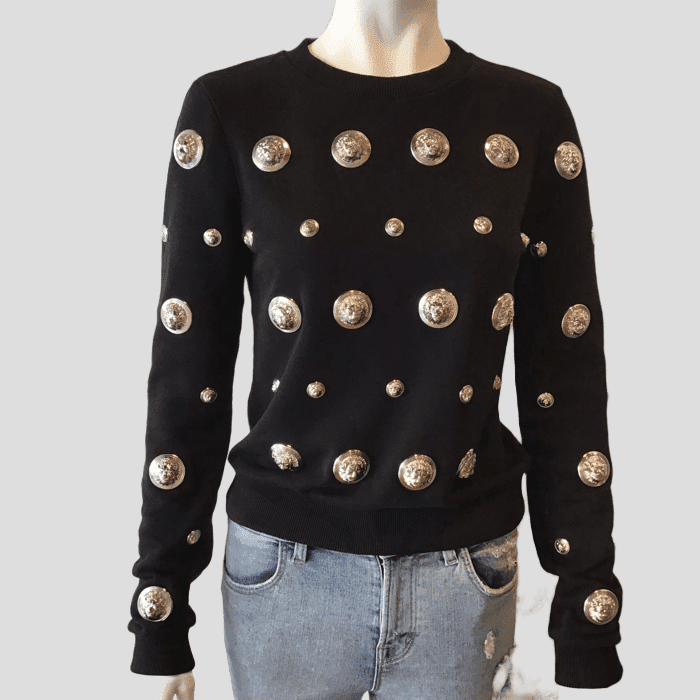 Versus Versace Sweater w/Lion Embellishments Sz XS