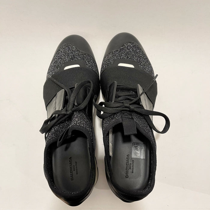 Balenciaga Black Sparkle Sneakers, Sz IT40, US 10