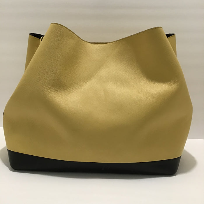 Marni Yellow and Black Leather Handbag