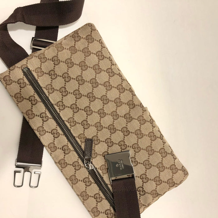 Gucci Brown Vintage Monogram Waist Bag or Crossbody