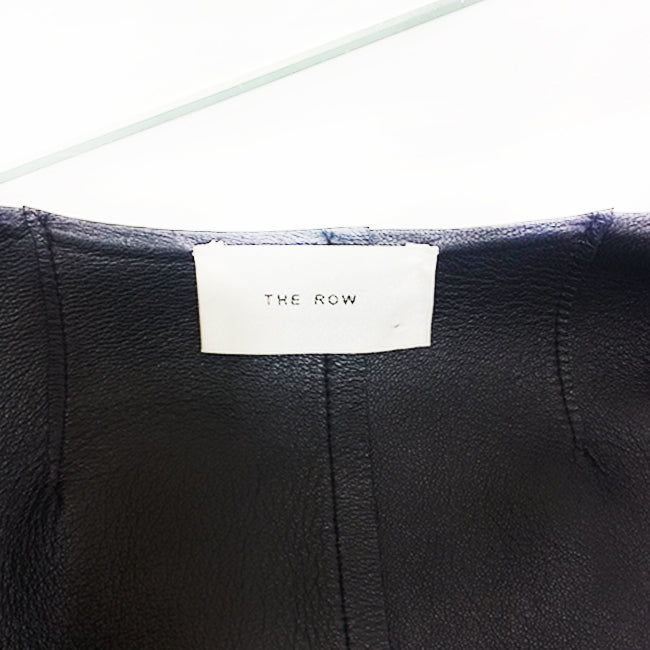 The Row Lino Black Leather Jacket Sz M