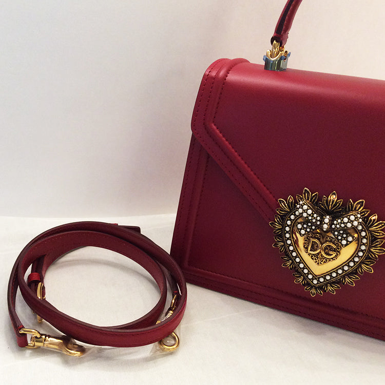 Dolce & Gabbana Medium Devotion Bag in Red