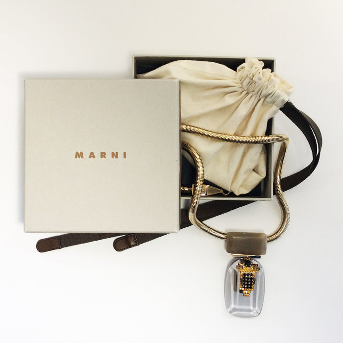 Marni Necklace Lucite Pendent