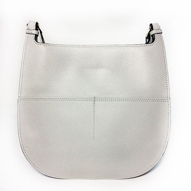 Valextra Grey Textured Leather Hobo Weekend Bag