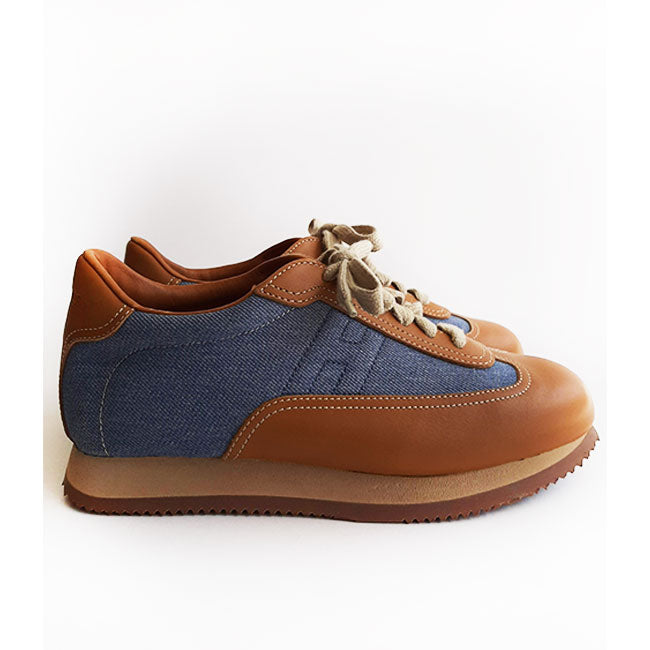 Hermès Denim "H" Logo Quick Runner Sneaker Sz 38 (8)