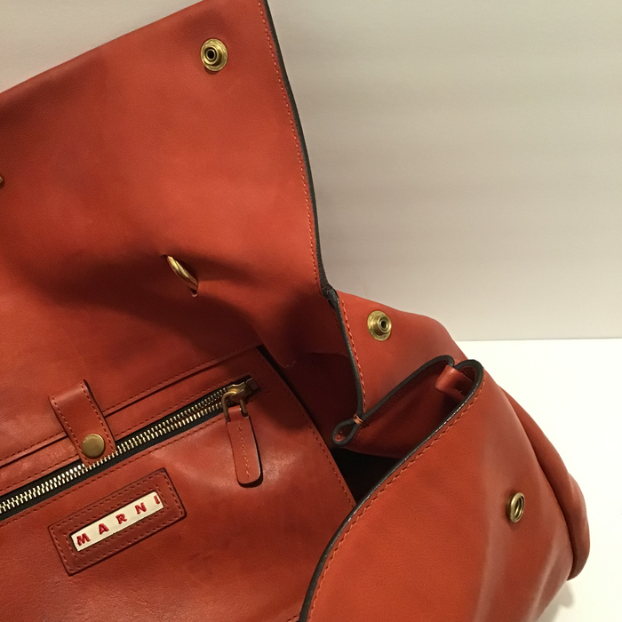 Marni Red Leather Handbag